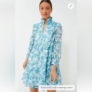 TUCKERNUCK Water's Edge Hydrangea Organza Palmerston Dress XL